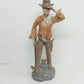 Atlantic Mold Cowboy Figurine 24in Ceramic Statue Rifle Revolver Western Vintage