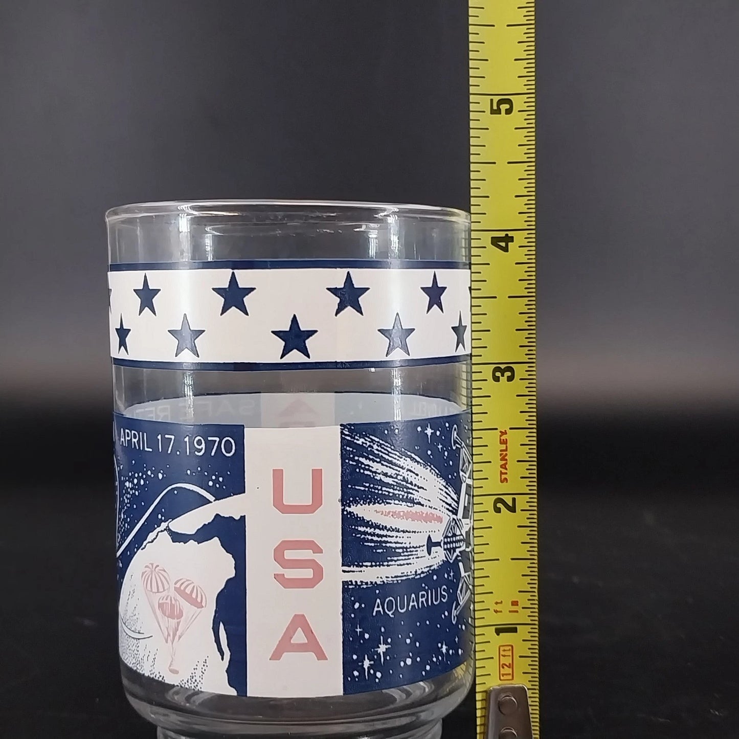 Libbey Apollo 11 12 13 Moon Landing Glasses 11 oz Set 3 NASA Space Vintage