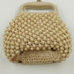 Marcus Brothers Beaded Clutch Purse Handbag Lucite Handle Vintage Italy 1960s