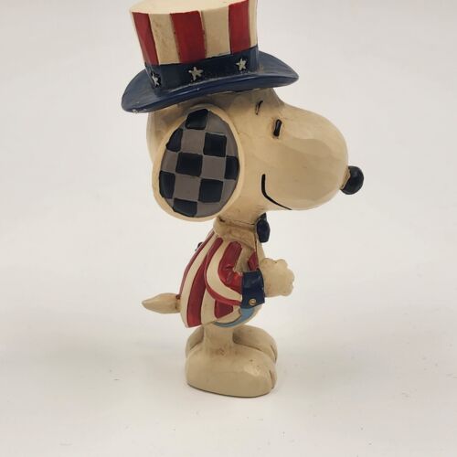 Peanuts Patriotic Snoopy Miniature Figurine by Jim Shore 3.75" Tall Multicolor