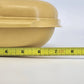 Tupperware 3 Pc Microwave Steamer Set 11" Harvest Gold Vegetable Cooker Vintage