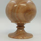 Banded Alabaster Pedestal Candy Dish Lidded Jar Cream Brown Natural Stone 9"