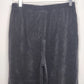 Breckenridge Women's 12P Petite Pants Grey Suede-Like Soft Straight Leg Pockets