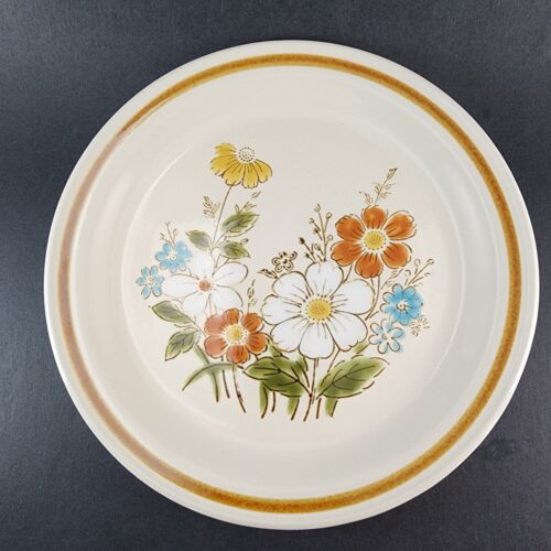 Highland Blue Dinner Plate Vintage Highland Florals Collection Stoneware 10¾" D