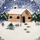 4 Holly Mountain Lodge Salad Plates 8" The Cook's Bazaar FWC Winter Scene