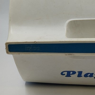 Igloo Blue & White Playmate Cooler Large with Sliding Lid Ice Chest 14" Vtg 1986