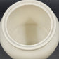 Treasure Craft All White Cookie Jar Ginger Jar Shaped 8.25" x 8.5" w Lid Mexico