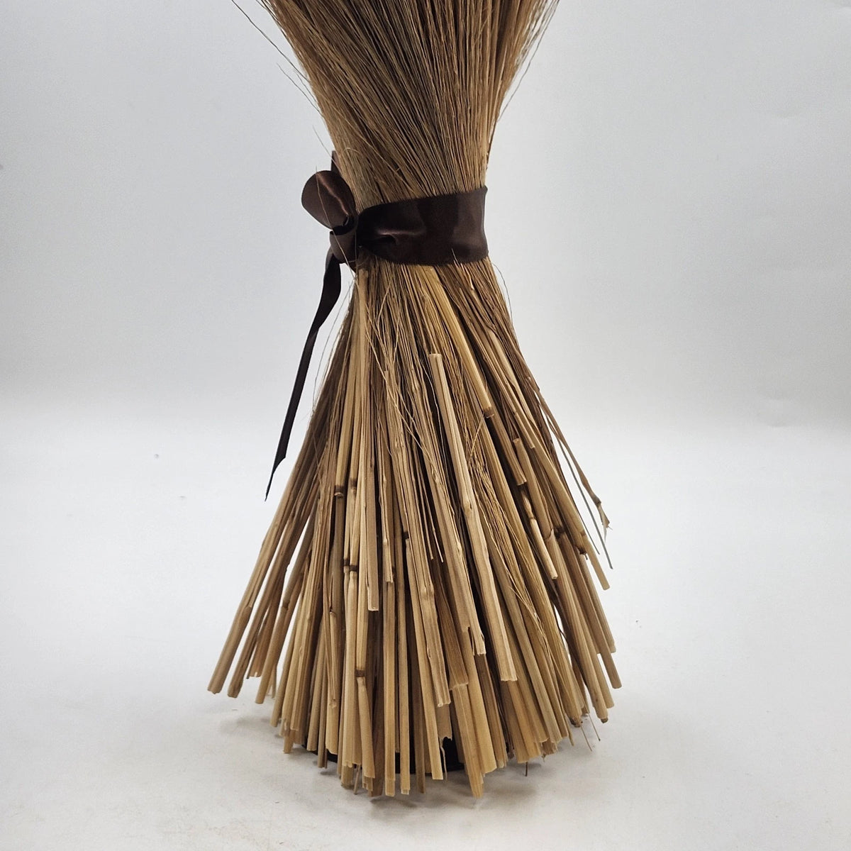 Large Dried Wheat Sheaf Bundle Brown Ribbon Tabletop Decor 19" Rustic Farmhouse