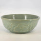 Stoneware Pottery Serving Bowl McCoy USA Seafoam Green Embossed Fruit Grapes 9"