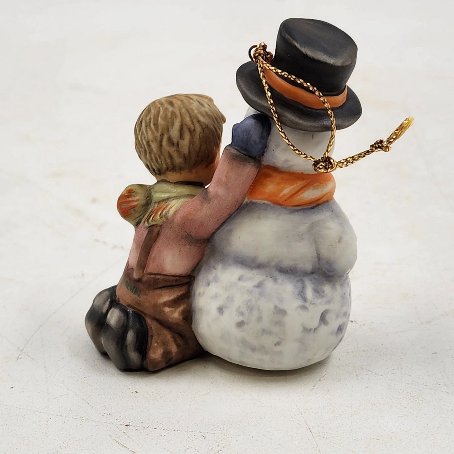 Berta Hummel MY FIRST SNOWMAN Christmas Ornament 2000 Goebel Porcelain 2.75"