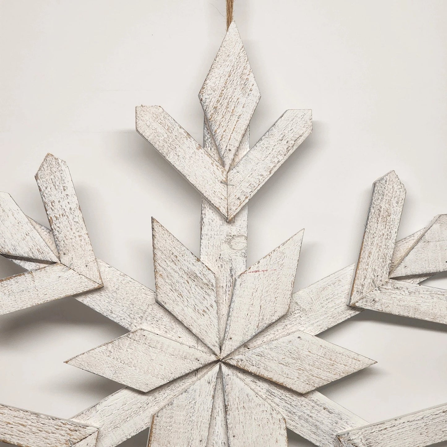 Rustic Wooden Snowflake Wall Decor 22 Inch Farmhouse Christmas