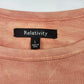 Relativity Women's Large Orange Cream Tie Dye Sweatshirt Tunic Long Sleeve India