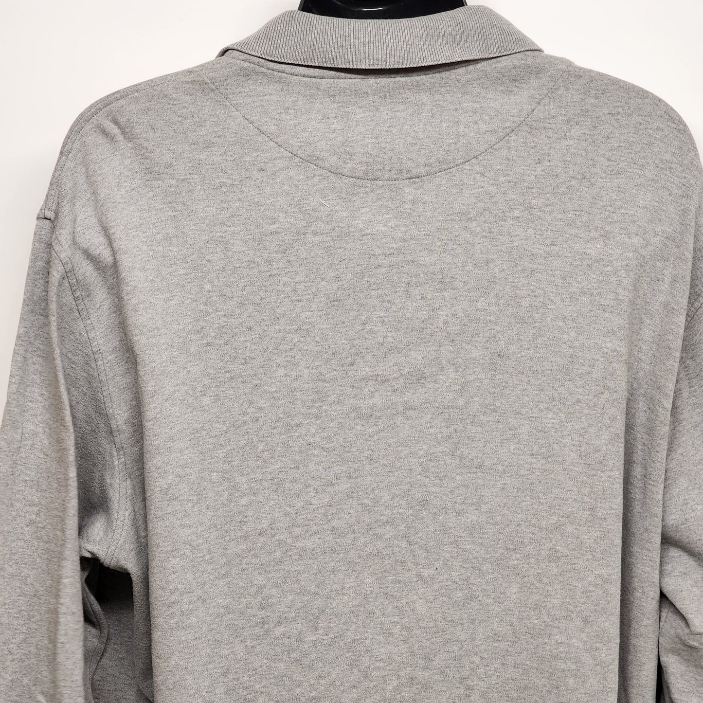 Steve & Barry Relaxed Fit Long Sleeve Grey Polo Shirt 3 Button w/Flat Collar XXL