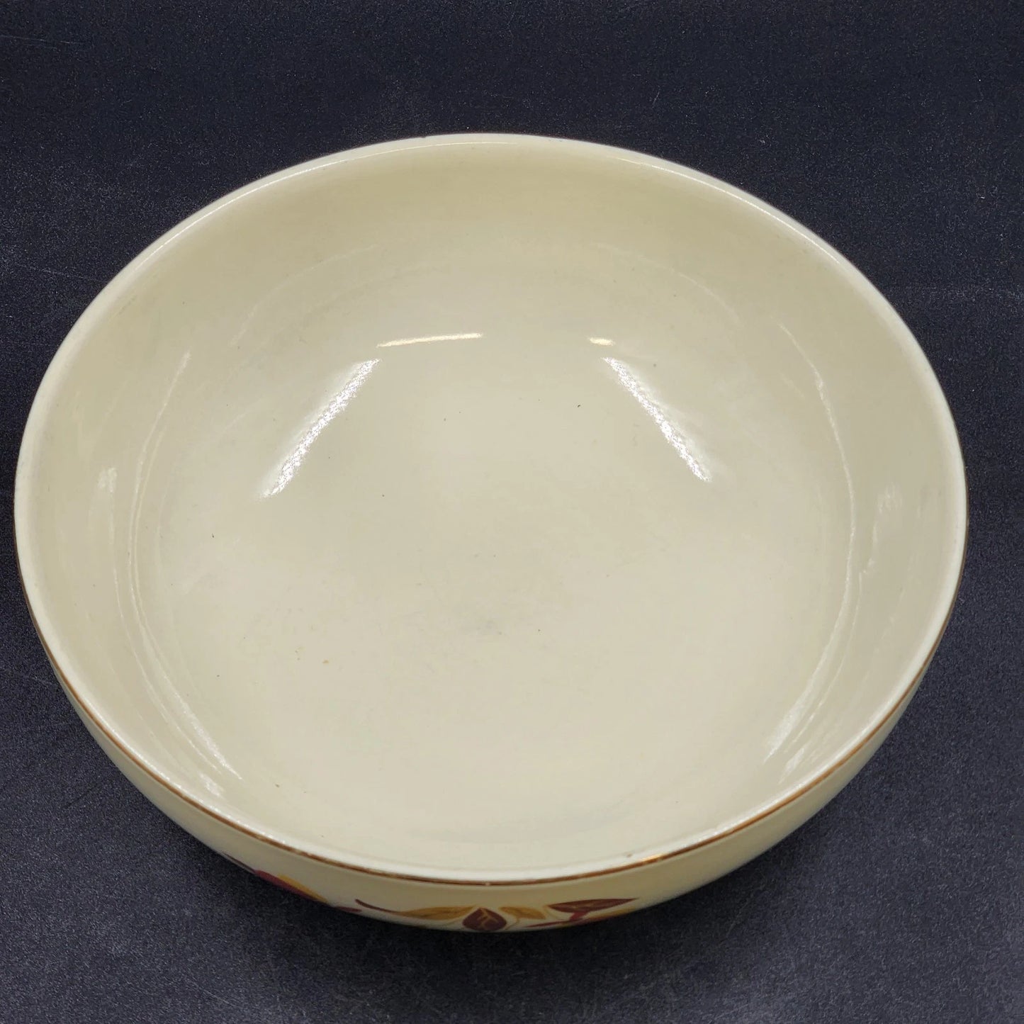 Autumn Leaf Salad Serving Bowl 2 Quart 9" Hall's Superior Jewel Tea MCM Vintage