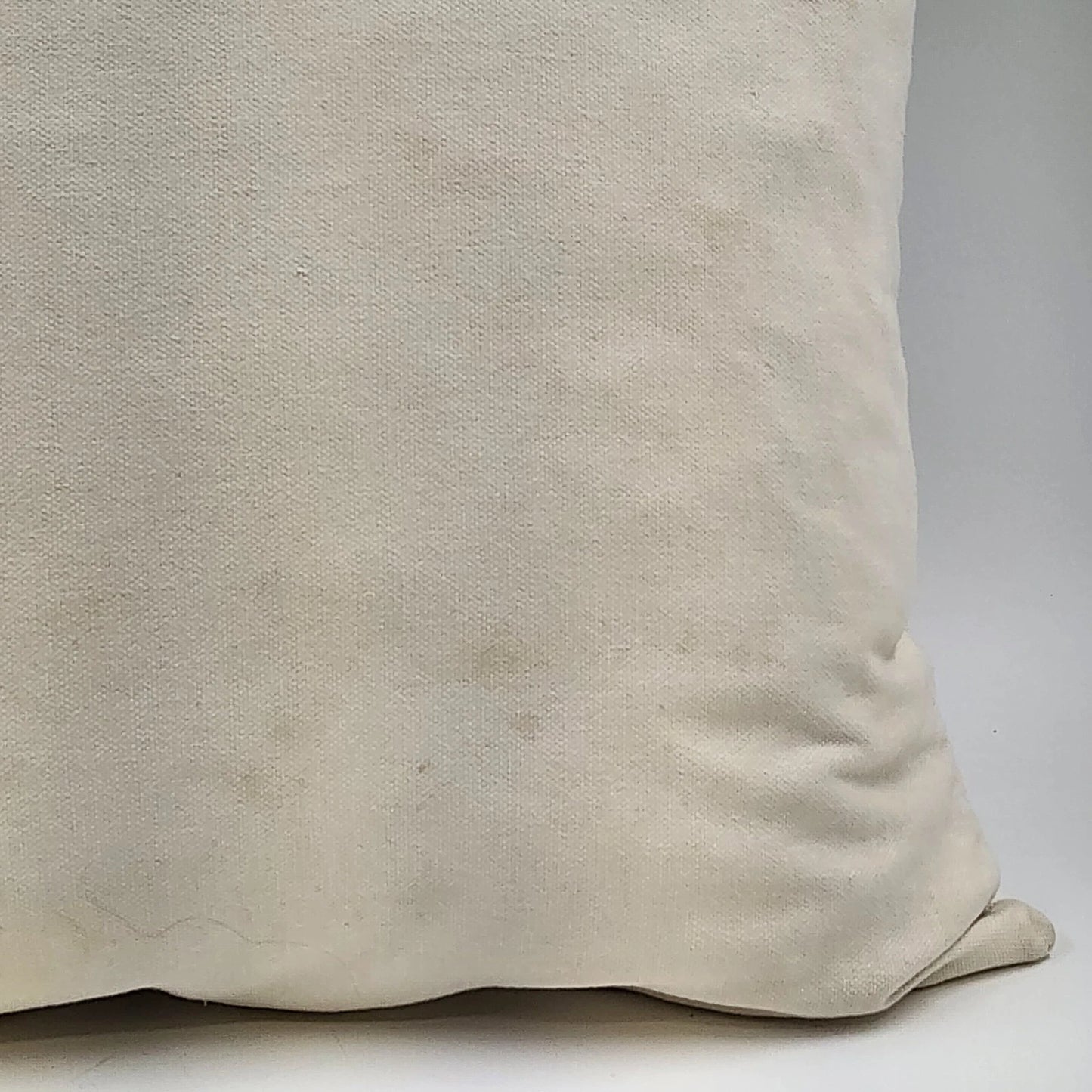 Decorative Down Throw Pillow 20"x20" White Green Embroidered Floral Leaf Pattern