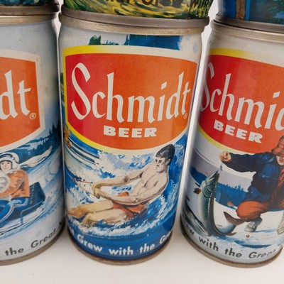 8 Schmidt Beer Can Pull Tab Empty Northwest American Wildlife Outdoor Vintage
