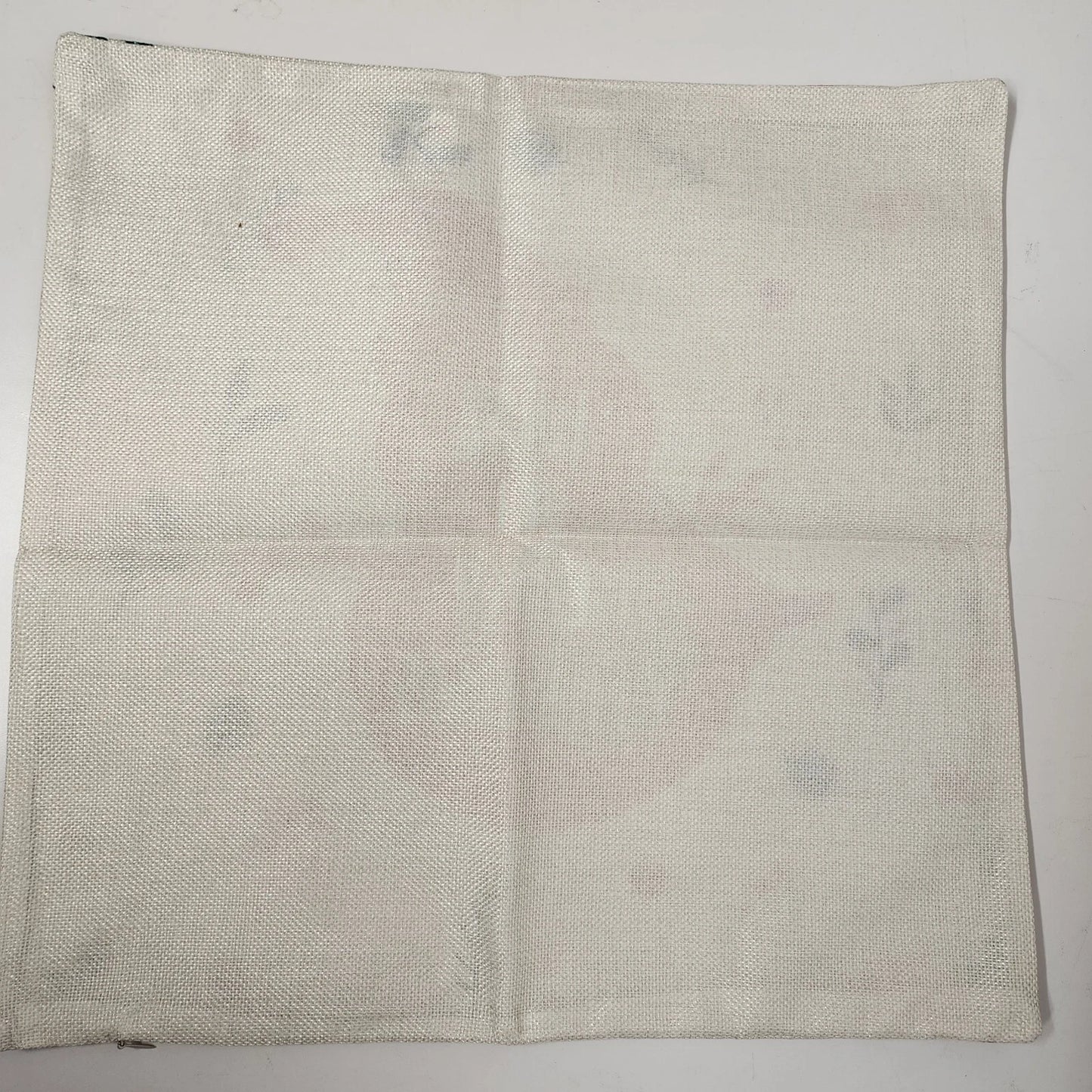 4 Burlap Christmas Pillow Covers 17.5" Sq Red Beige White Holiday Cushion Shams