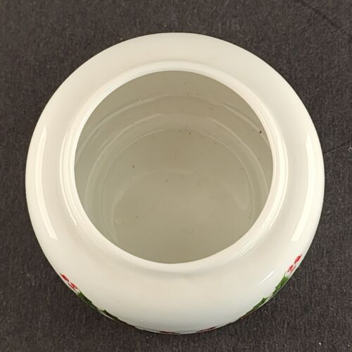 Holly Berry Pattern Tea Light Fragrance Warmer Three Piece Unit Vintage Japan