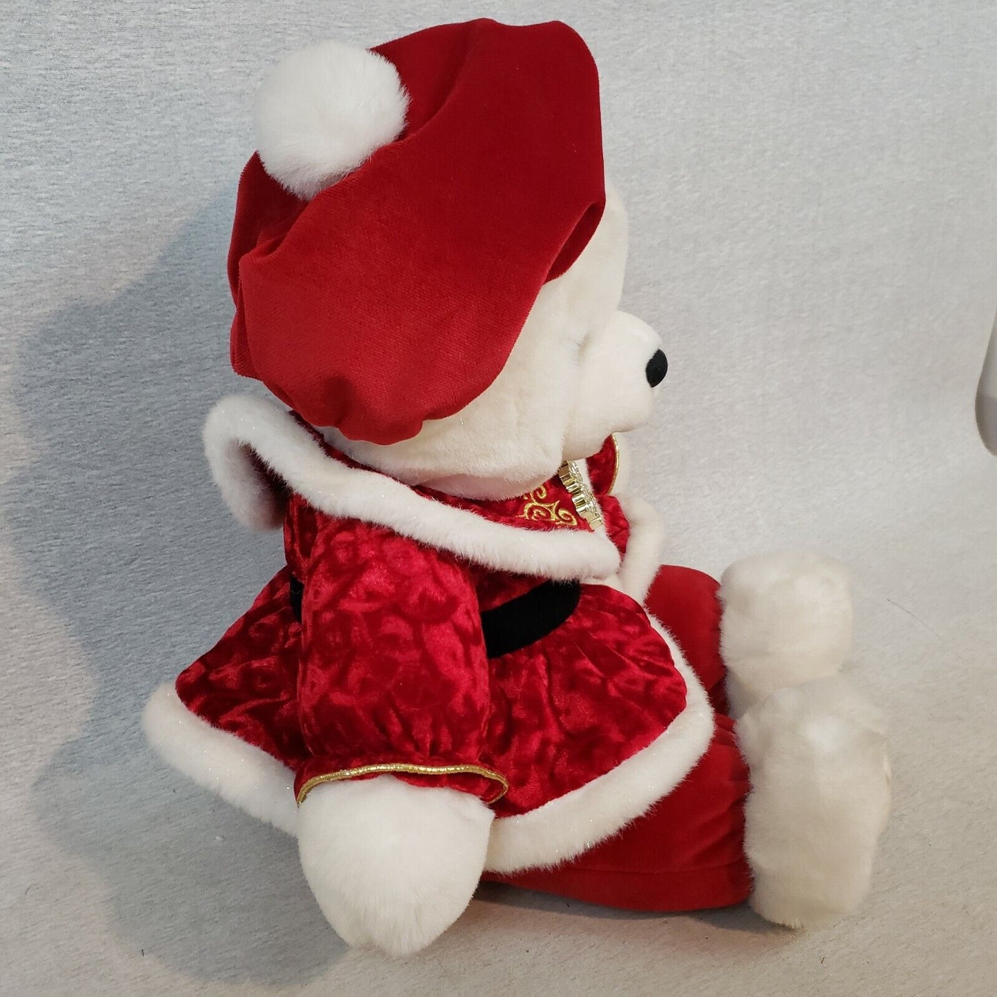 2000 Snowflake Teddy Bear Plush Red Velvet Christmas Large 22in