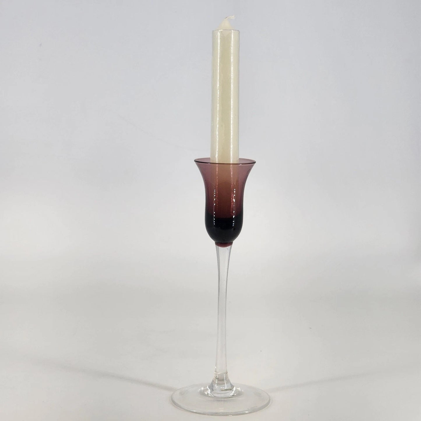 5 Lenox Color Gems Crystal Candlesticks Multi-Color Long Stem w Candles NIB NOS