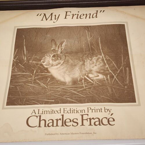 Charles Fracé MY FRIEND Rabbit Signed Limited Edition Print Framed Matted Story