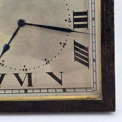 Tiffany & Co Sterling 925 Case Antique Travel Desk Clock Square 8 Day Movement