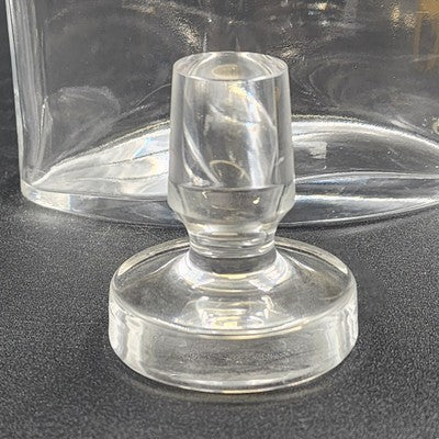 Waterford Clear Glass Oval Liquor Decanter with Stopper Spirit Barware 6"x3"x9"h