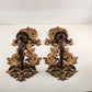 2 Syroco Wall Sconce Vintage 1980s Candle Holders Hollywood Regency Style 6”x 17”