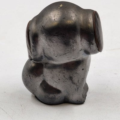 Pewter Brass Puppy Figurine Big Eyes Ears Small Dog Statue China 2.75"