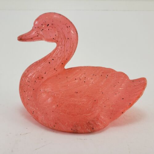 Celluloid Orange Duck Shaker Rattle Bathtub Figurine Toy 1950s Vintage Classic