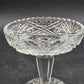 American Brilliant Hand Cut Glass Lead Crystal Pedestal Compote Candy Dish 5.25"