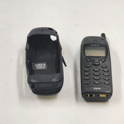 Nokia 6185 Black Mobile Phone with Case & Charger As Is Vintage Collectors Item