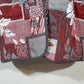 Bon Worth Blazer Tapestry Weave Block Print Redish Jacket Women's Large Unlined