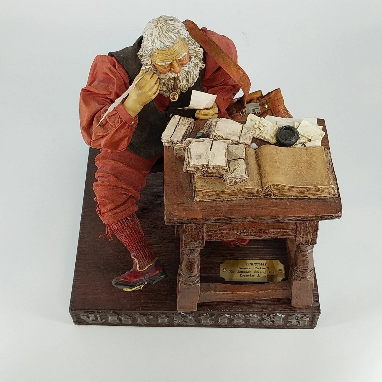 Possible Dreams Norman Rockwell Santa Clothtique Saturday Evening Post 12" Vtg