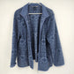 Fair Isle Women's Fleece Jacket XL Blue Nordic Full Zip Pockets Made Jordan