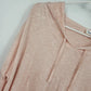 Cloud Chaser Women's Large Peach Pink Lightweight Hoodie Lace Trim Semi Sheer