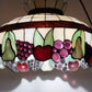 Tiffany Style Stained Glass Fruit Hanging Lamp 20 Inch Leaded Shade