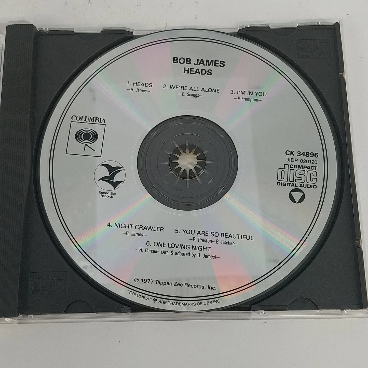 Bob James Heads CD Columbia Jazz Fusion Smooth Jazz Digitally Mastered 1977 Vtg