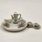 Porcelain Mini Tea Set 10pc Pink Rose Gold Trim by Price Products