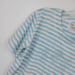 Palm Harbour Petite Striped Floral Embroidered Top T-Shirt Blue White Size P/S