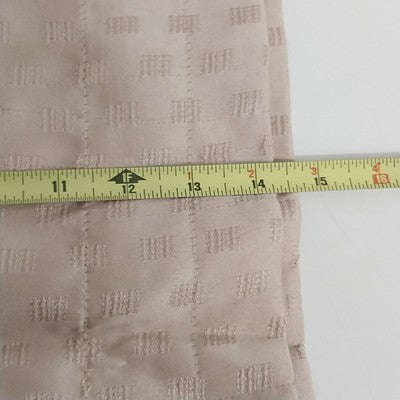 One Pair Khaki Beige Cafe Curtains w Valance Rectangle Geometric Pattern 27"x20"