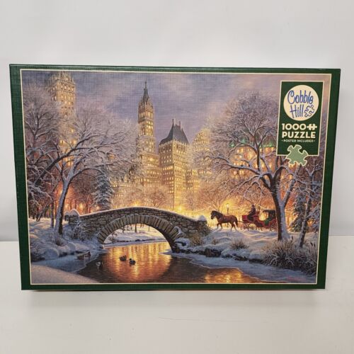 2 Jigsaw Puzzles 1000 Pcs Cobble Hill WINTER IN PARK Master Pieces SNOWFIRE PARK