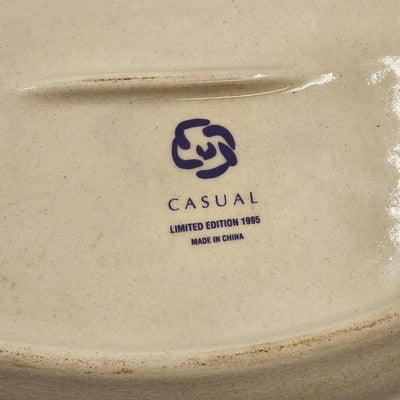 Casual Music Box Ceramic Dresser Trinket Oval Floral Design Limited Edition 1995