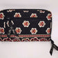 Vera Bradley Turn-lock Wallet Pirouette Pattern Black Lining Zipper Quilted