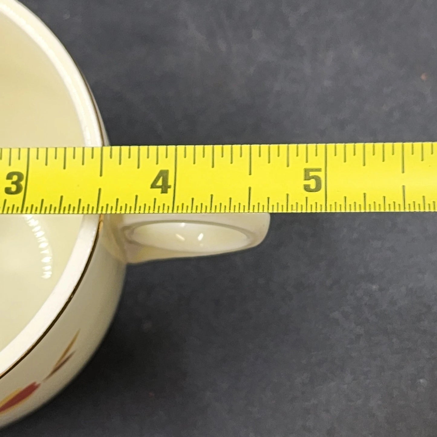 4 Autumn Leaf St Denis Cups Tea/Coffee Hall's Superior for Jewel Tea MCM Vintage