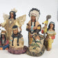 10 pc Native American Set Resin Collectible Figurines 7 People Eagle Horse Bison