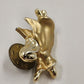 Gigio Giusti Flying Guardian Angel Lapel Pin Satin & Shiny Gold Tone Religious