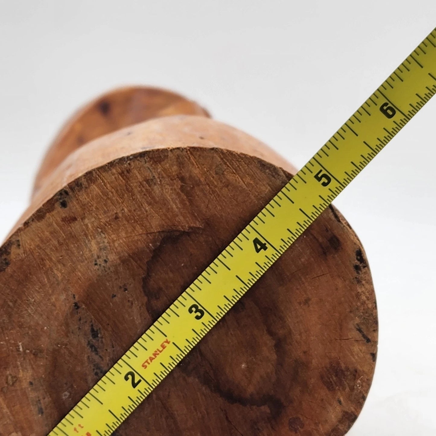 African Hand Carved Wood Head Bust Art Sculpture Figurine 16.5" Vintage Statue