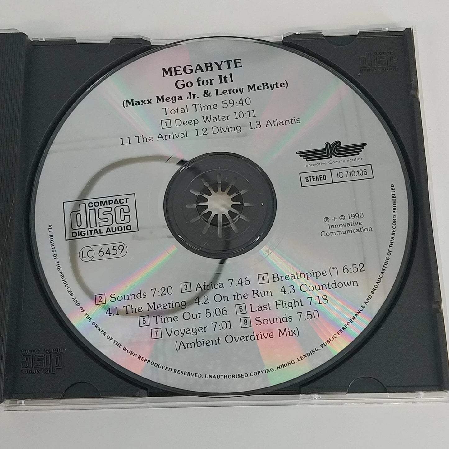 Megabyte Go For It CD 1990 IC Ambient Electronic New Age Instrumental Relaxation