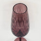 Empoli Purple Amethyst Art Glass Vase Diamond Optic MCM Italian Glass Vintage